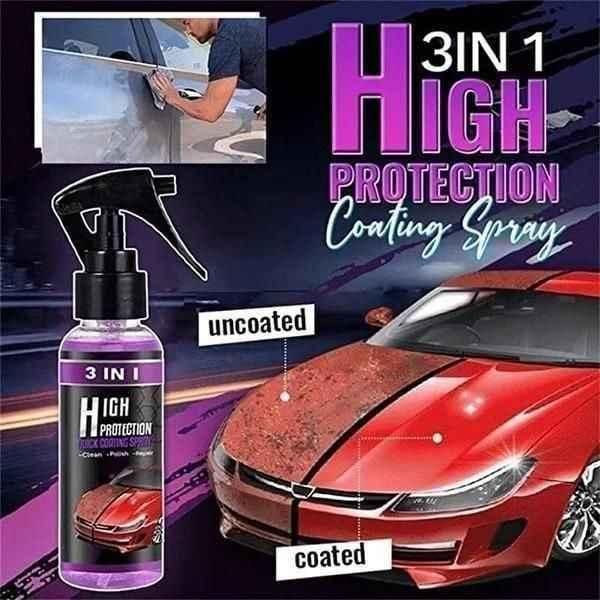 3 in 1 High Protection Quick Car Ceramic Coating Spray - Buy 1 Get 1 Free Today Only 🔥😍